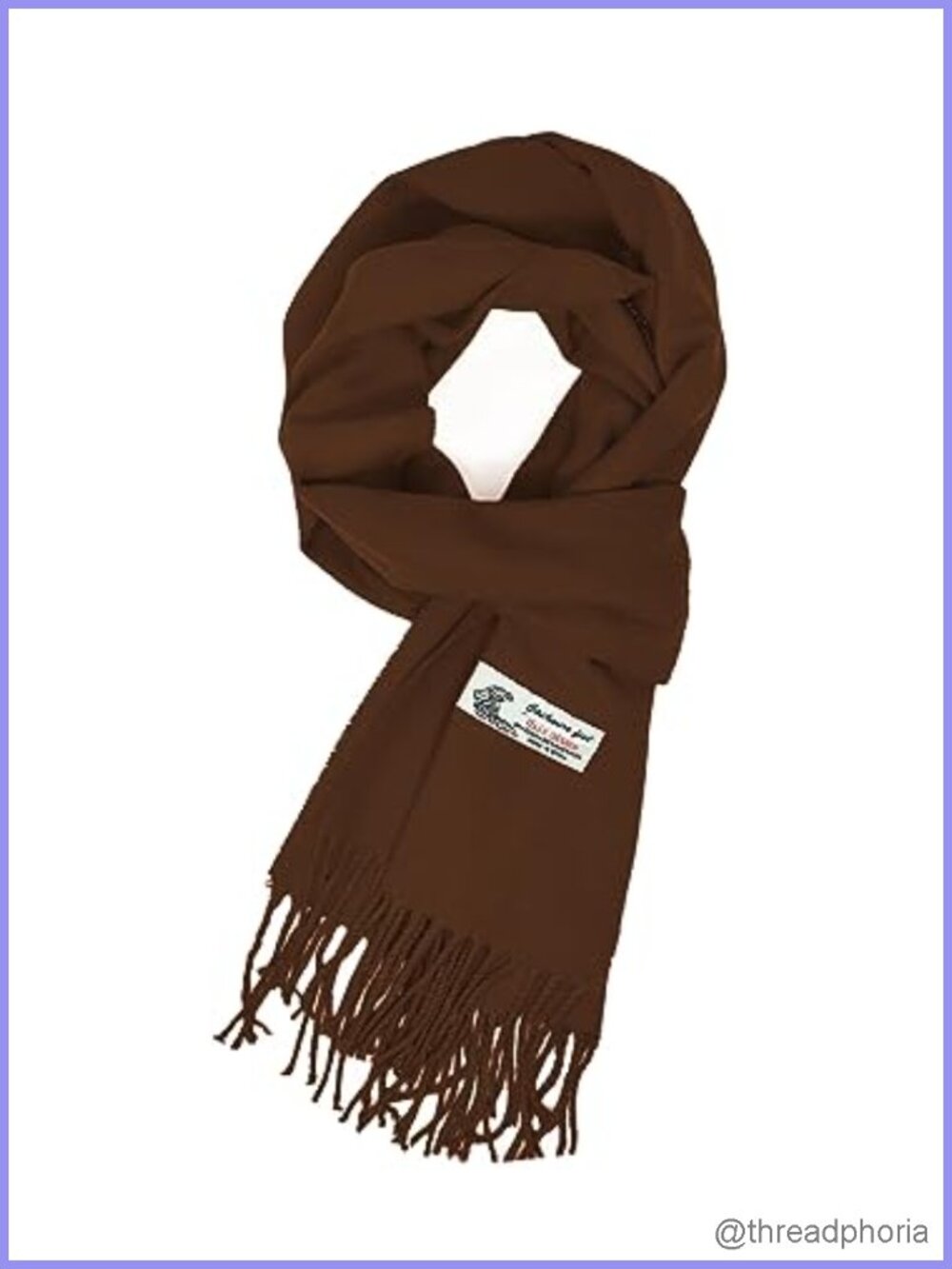 Unisex Solid Winter Scarf 100% Viscose Cashmere Feel Soft Classic Tassel